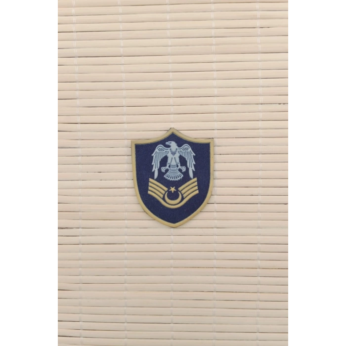 Hava Kuvvetleri Astsubay Ustcavus Lacivert Zemin Kartal Nakisli Plastik Mini Yelek Rutbe