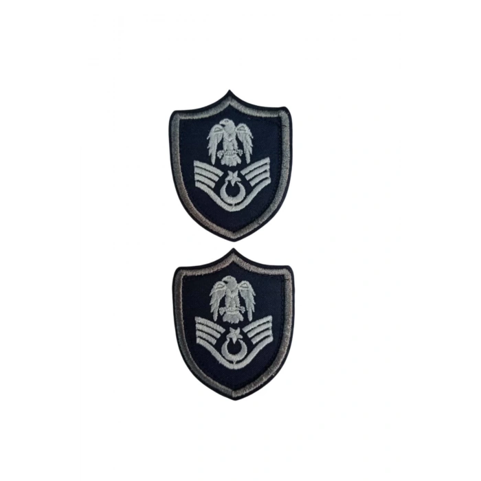 Hava Kuvvetleri Astsubay Ustcavus Lacivert Zemin Kartal Nakisli Mini Polar Rutbesi