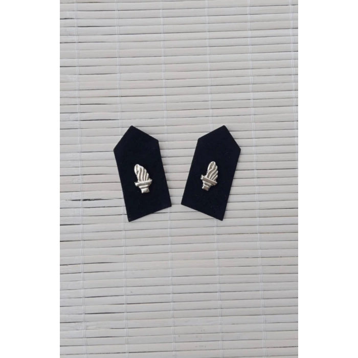 Hava Kuvvetleri Baruti Siyah Kumas Personel Astsubay Harici Yaka Spoleti