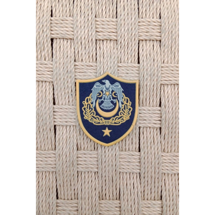 Hava Kuvvetleri Subay Binbasi Lacivert Zemin Kartal Nakisli Sirmali Mini Plastik Yelek Rutbe