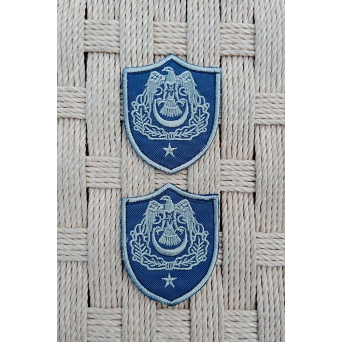 Hava Kuvvetleri Binbasi Subay Lacivert Zemin Kartal Nakisli Sirmali Mini Polar Rutbesi