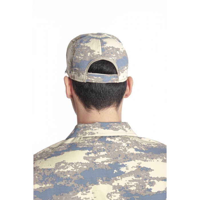 Hava Kuvvetleri Kamuflaj Renk Arkasi Ayarlamali Nakis islemeli Astsubay Havaci Sapka Kep