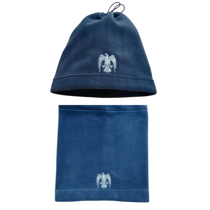 hava kuvvetleri koyu lacivert renkli kartal nakisli polar boyunluk