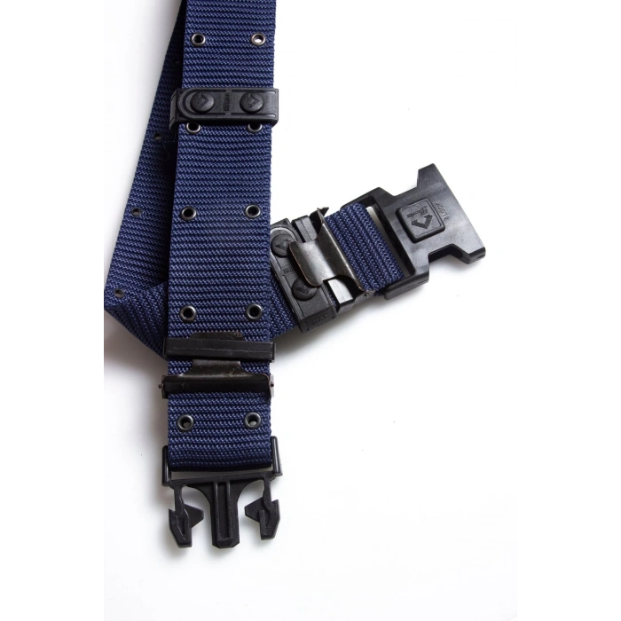 hava kuvvetleri lacivert renkli plastik tokali delikli airsoft taktik askeri palaska dokuma kemer