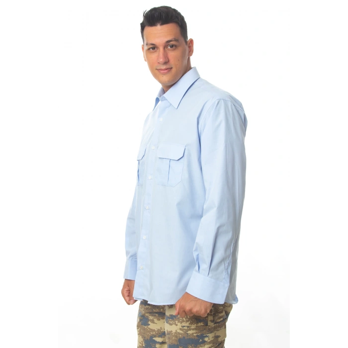 hava kuvvetleri mavi renkli astsubay ve uzman cavus uzun kollu harici gomlek