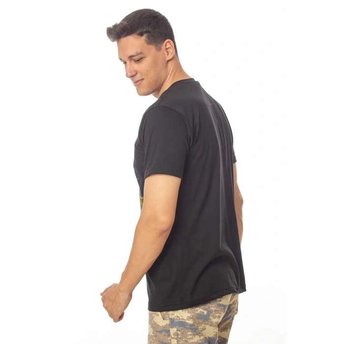 hava kuvvetleri siyah renkli kisa kollu yuvarlak yaka pamuklu f 15 strike eagle tisort