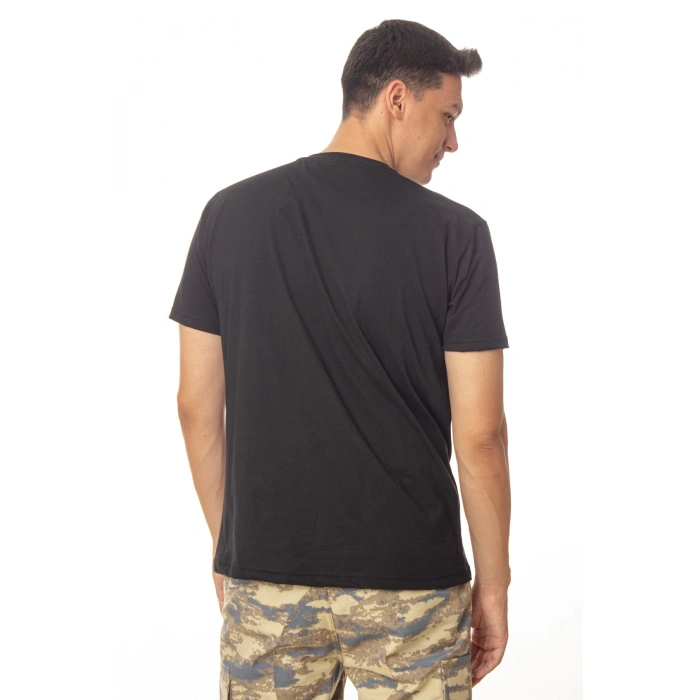 hava kuvvetleri siyah renkli kisa kollu yuvarlak yaka pamuklu f 15 strike eagle tisort