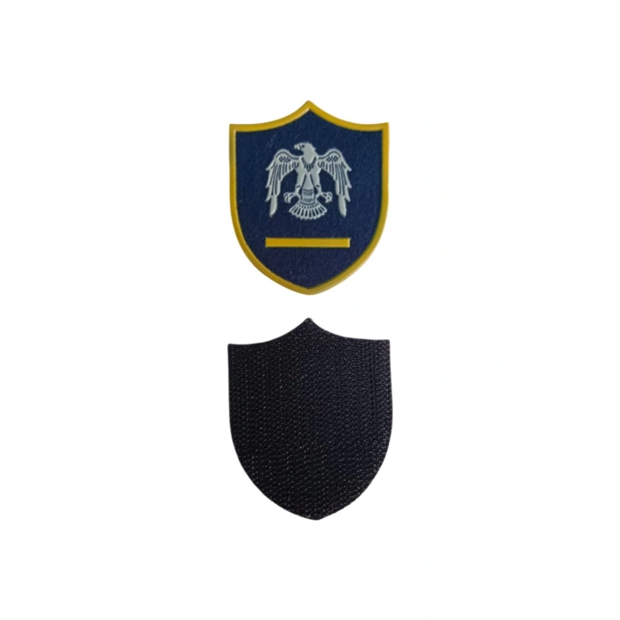 Hava Kuvvetleri Subay Astegmen Lacivert Zemin Kartal Nakisli Plastik Mini Yelek Rutbe