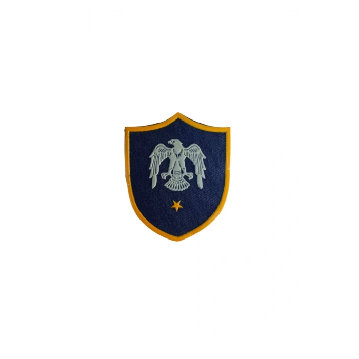 Hava Kuvvetleri Subay Tegmen Lacivert Zemin Kartal Nakisli Plastik Mini Yelek Rutbe