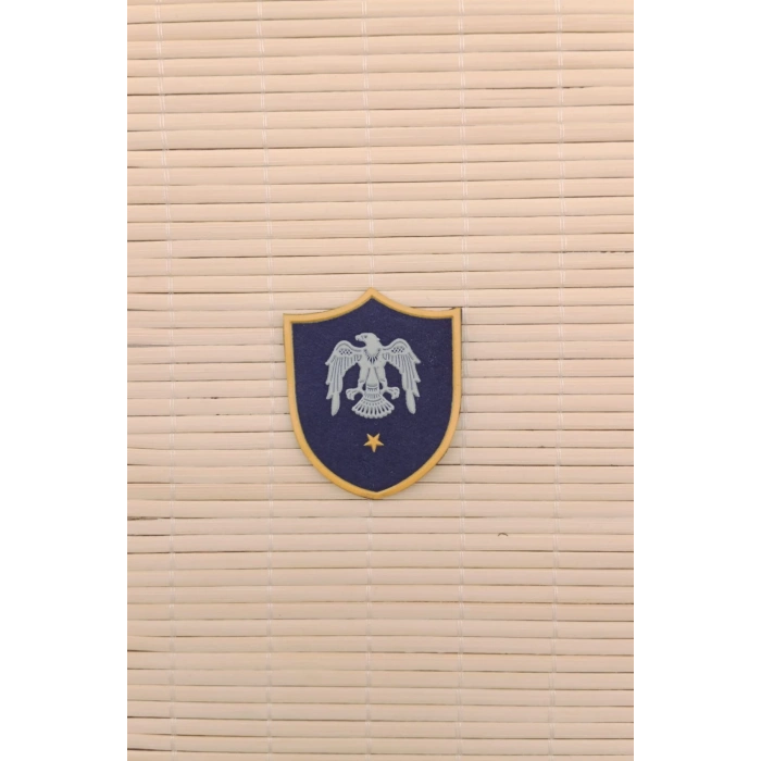 Hava Kuvvetleri Subay Tegmen Lacivert Zemin Kartal Nakisli Plastik Mini Yelek Rutbesi