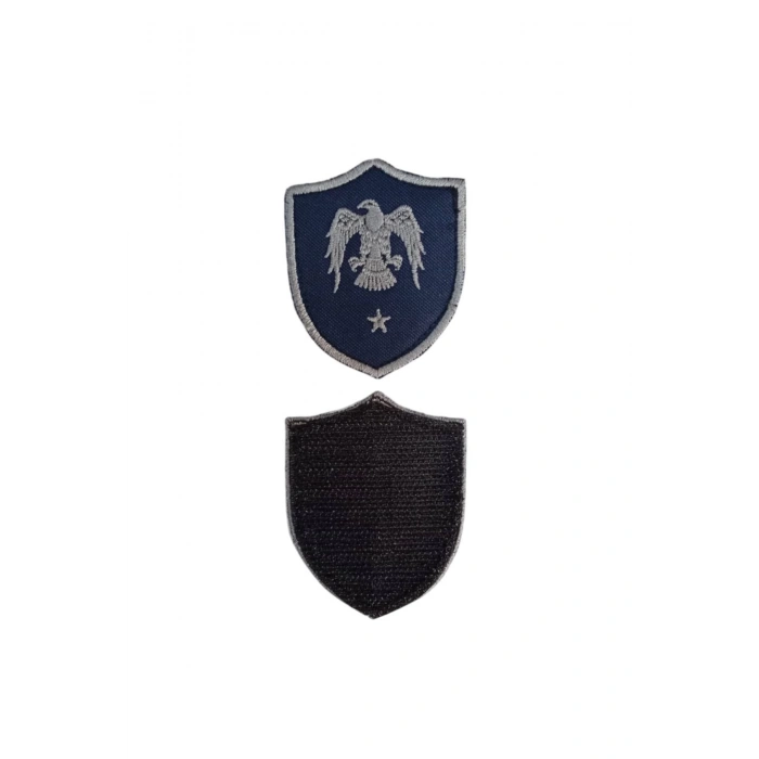 Hava Kuvvetleri Tegmen Lacivert Zemin Kartal Nakisli Mini Polar Rutbe Arma