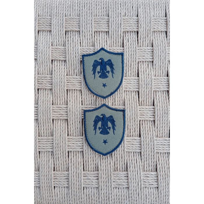 Hava Kuvvetleri Tegmen Subay Gri Zemin Kartal Nakisli Mini Tisort Rutbesi