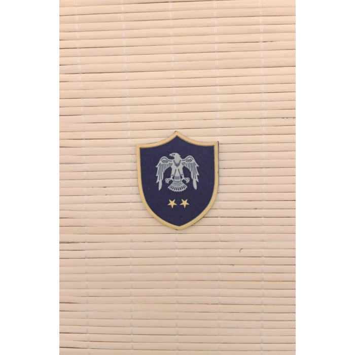 Hava Kuvvetleri Subay Ustegmen Lacivert Zemin Kartal Nakisli Plastik Mini Yelek Rutbesi