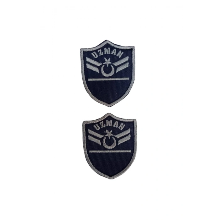 Hava Kuvvetleri Uzman Cavus 1 Kademe Lacivert Zemin Nakisli Mini Polar Arma Rutbesi