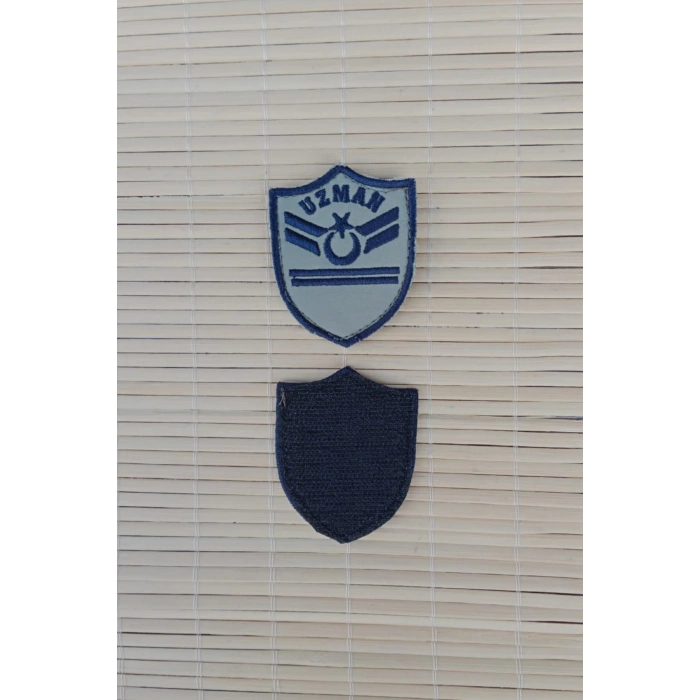 Hava Kuvvetleri Uzman Cavus 2 Kademe Gri Zemin Nakisli Mini Tisort Rutbesi