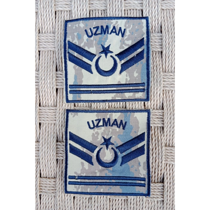 hava kuvvetleri uzman cavus 2 kademe kamuflaj renkli nakis kol rutbe