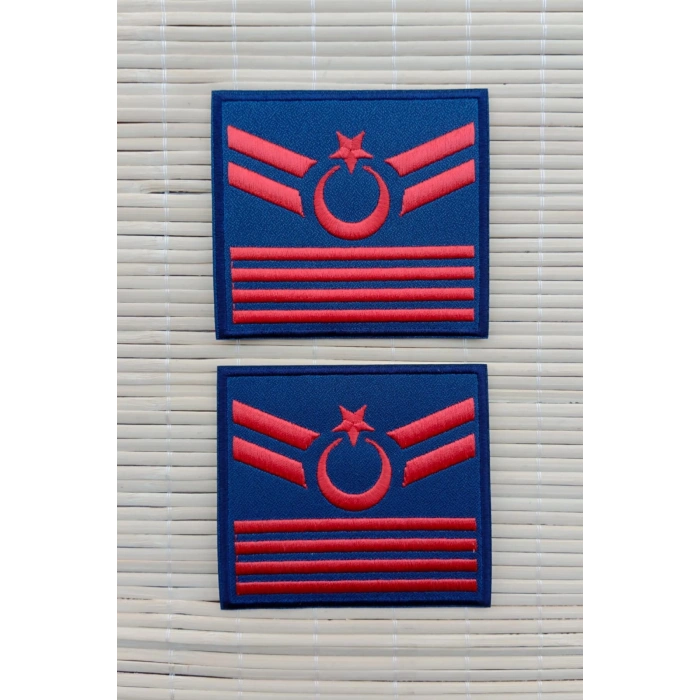 hava kuvvetleri uzman cavus 4 kademe lacivert zemin harici ve dahili bez nakis kol rutbe