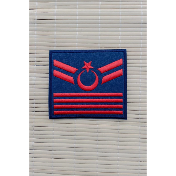 hava kuvvetleri uzman cavus 4 kademe lacivert zemin harici ve dahili bez nakis kol rutbe