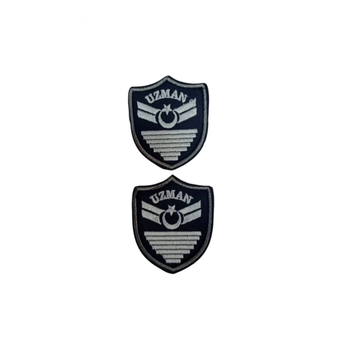 Hava Kuvvetleri Uzman Cavus 7 Kademe Lacivert Zemin Nakisli Mini Polar Arma Rutbesi