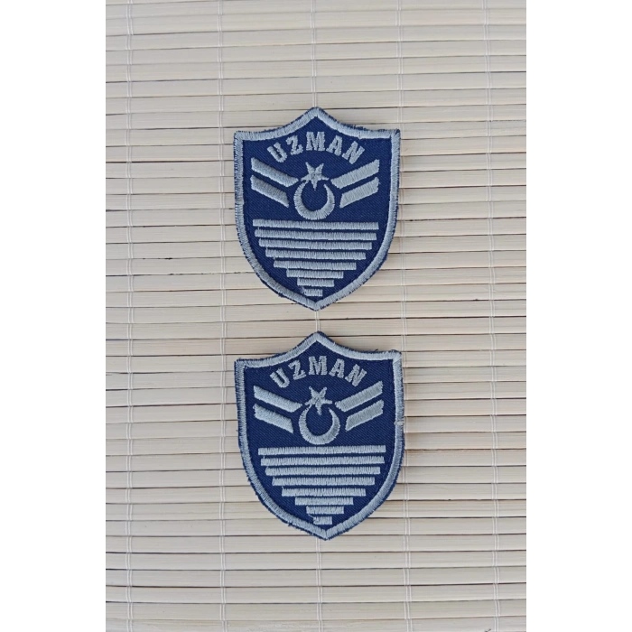 Hava Kuvvetleri Uzman Cavus 8 Kademe Lacivert Zemin Nakisli Mini Polar Rutbesi