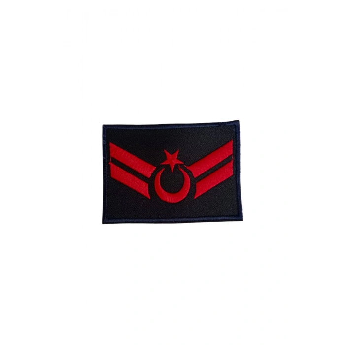 Hava Kuvvetleri Uzman Cavus Dahili ve Harici Lacivert Bez Nakis Havaci Kol Rutbe