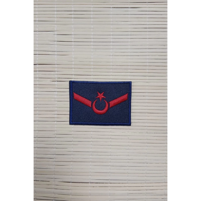 Hava Kuvvetleri Uzman Onbasi Dahili ve Harici Lacivert Bez Nakis Havaci Kol Rutbe