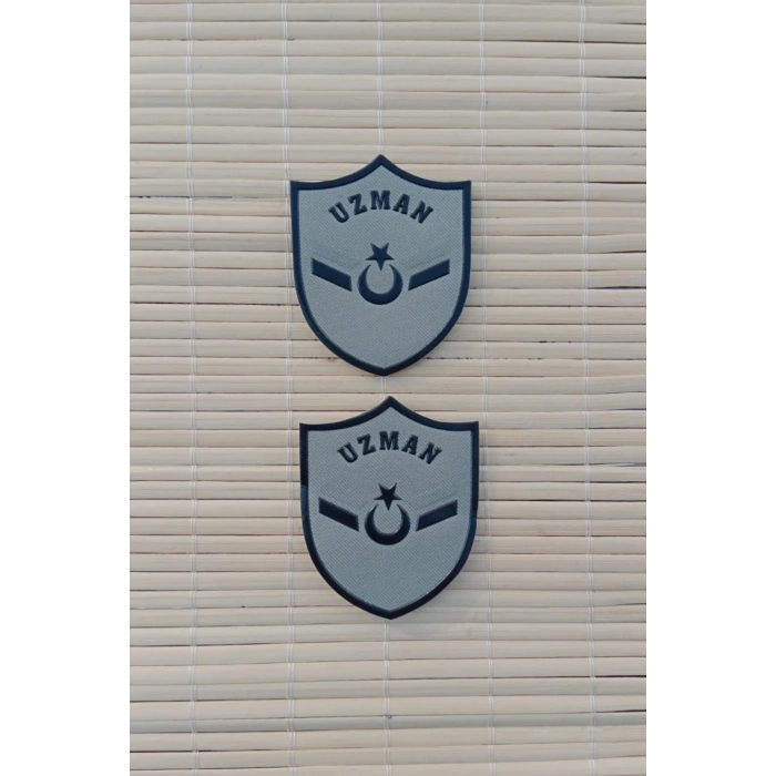 Hava Kuvvetleri Uzman Onbasi Gri Zemin Nakisli Mini Tisort Rutbesi