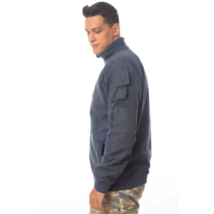 hava kuvvetleri uzun kollu lacivert renkli ozel tasarim tam fermuarli bato yaka soguk gecirmez havaci polar