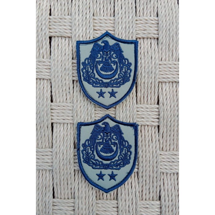 Hava Kuvvetleri Yarbay Subay Gri Zemin Kartal Nakisli Sirmali Mini Tisort Rutbesi