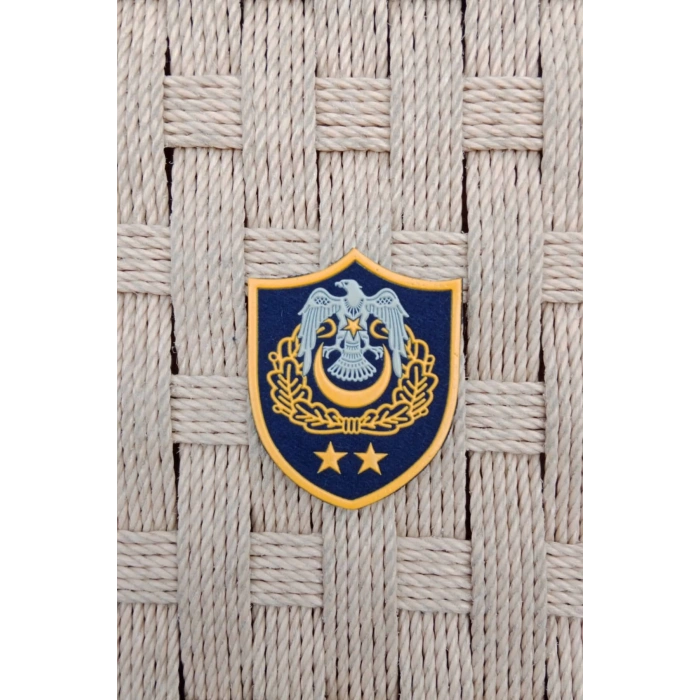 Hava Kuvvetleri Subay Yarbay Lacivert Zemin Kartal Nakisli Sirmali Mini Plastik Yelek Rutbe