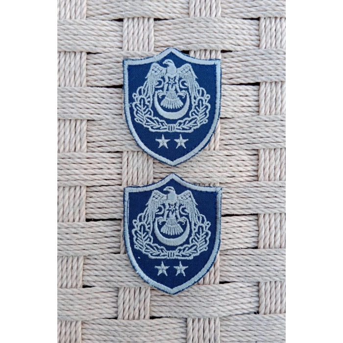 Hava Kuvvetleri Yarbay Subay Lacivert Zemin Kartal Nakisli Sirmali Mini Polar Rutbesi