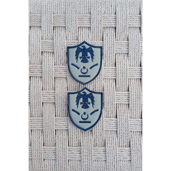 Hava Kuvvetleri Yedek Astsubay Gri Zemin Kartal Nakisli Mini Tisort Rutbesi