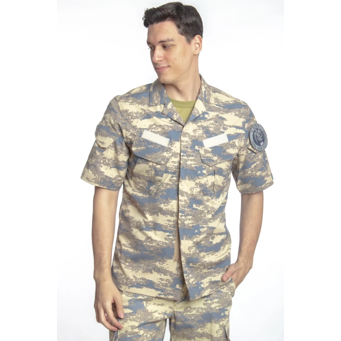 Hava Kuvvetleri Yeni Kamuflaj Renkli Kisa Kollu Orjinal Taktik Askeri Gomlek Short Sleeve Camouflage