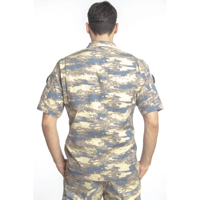 Hava Kuvvetleri Yeni Kamuflaj Renkli Kisa Kollu Orjinal Taktik Askeri Gomlek Short Sleeve Camouflage