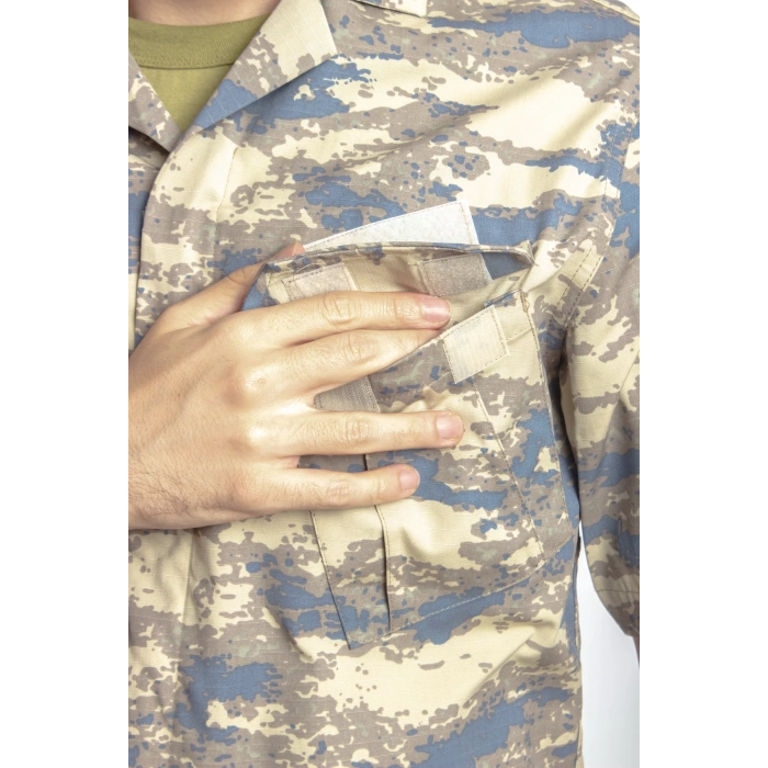 Hava Kuvvetleri Yeni Kamuflaj Renkli Kisa Kollu Orjinal Taktik Askeri Gomlek Short Sleeve Camouflage
