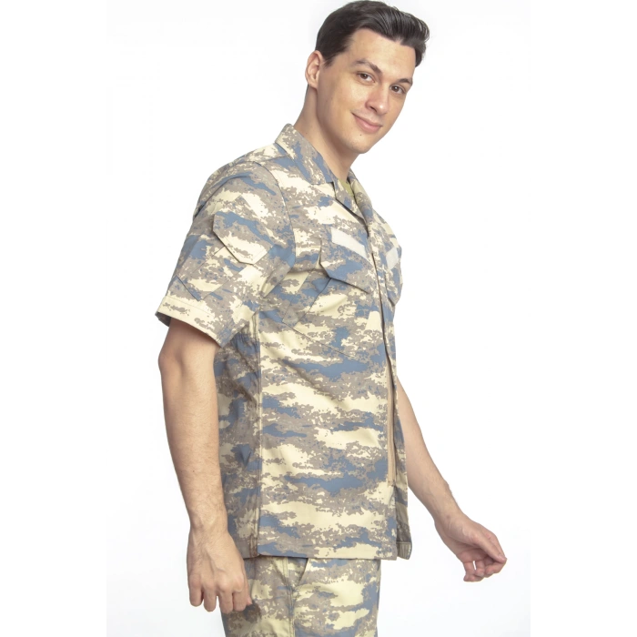 Hava Kuvvetleri Yeni Kamuflaj Renkli Kisa Kollu Orjinal Taktik Askeri Gomlek Short Sleeve Camouflage