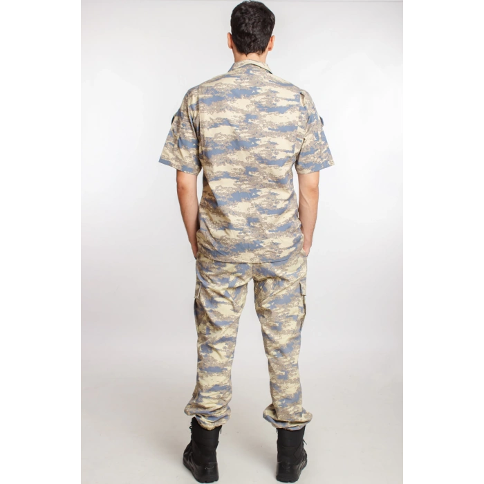 Hava Kuvvetleri Yeni kamuflaj Renkli Kisa Kollu Taktik Gomlek Kargo Cepli Taktik Pantolon Short Sleeve Camouflage