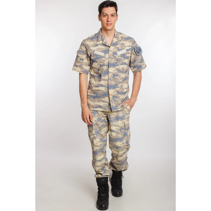 Hava Kuvvetleri Yeni kamuflaj Renkli Kisa Kollu Taktik Gomlek Kargo Cepli Taktik Pantolon Short Sleeve Camouflage