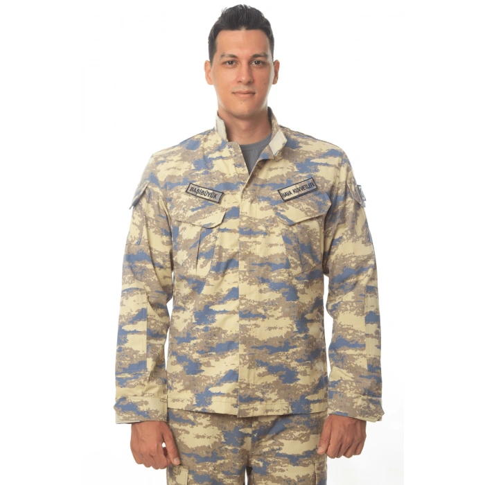 Hava Kuvvetleri Yeni Kamuflaj Renkli Uzun Kollu Taktik Askeri Gomlek Long Sleeve Camouflage