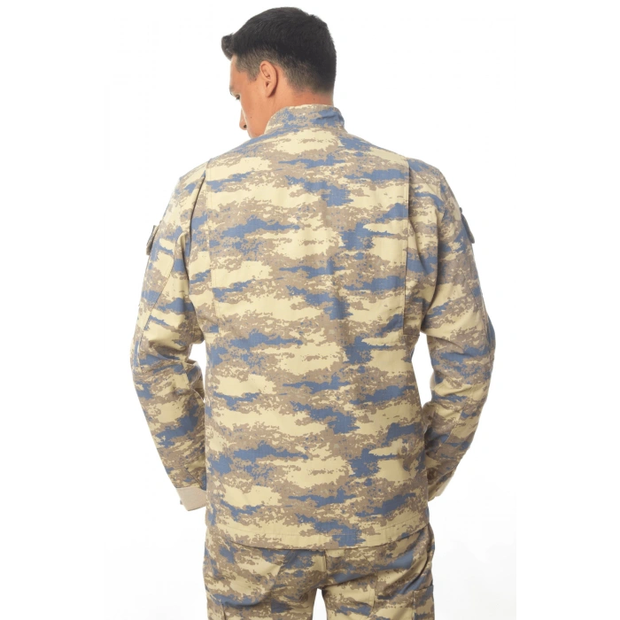 Hava Kuvvetleri Yeni Kamuflaj Renkli Uzun Kollu Taktik Askeri Gomlek Long Sleeve Camouflage