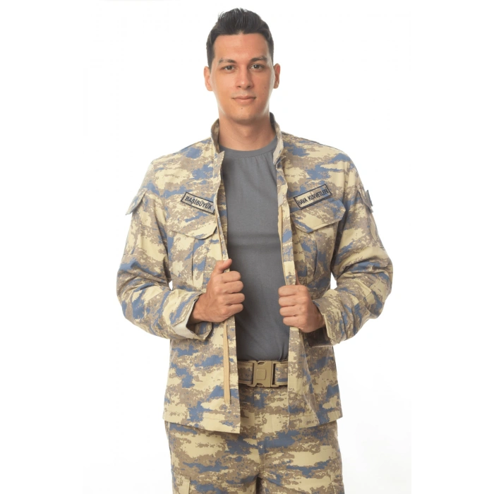 Hava Kuvvetleri Yeni Kamuflaj Renkli Uzun Kollu Taktik Askeri Gomlek Long Sleeve Camouflage