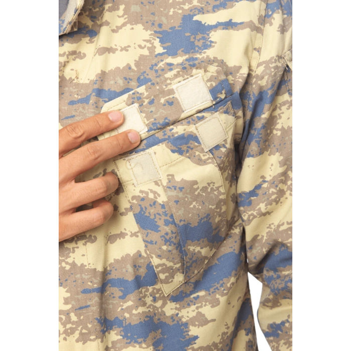 Hava Kuvvetleri Yeni Kamuflaj Renkli Uzun Kollu Taktik Askeri Gomlek Long Sleeve Camouflage