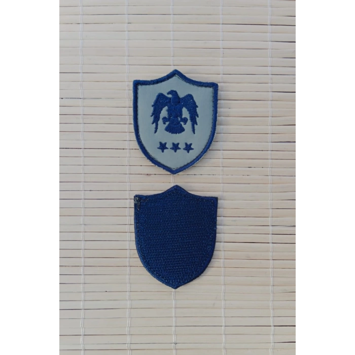 Hava Kuvvetleri Yuzbasi Gri Zemin Kartal Nakisli Mini Subay Tisort Rutbesi