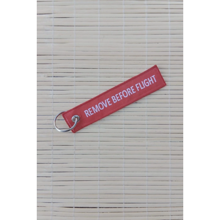 Hayat 500 Knotda Baslar T-38 Yazili Kirmizi Beyaz Nakis islemeli Bez Anahtarlik