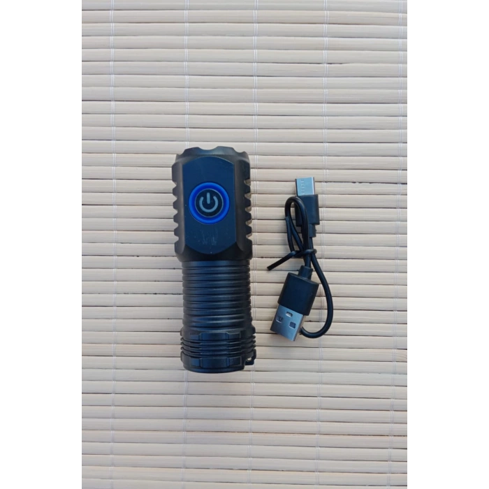 hs 2401 usb sarj ozellikli cakarli kaliteli el feneri