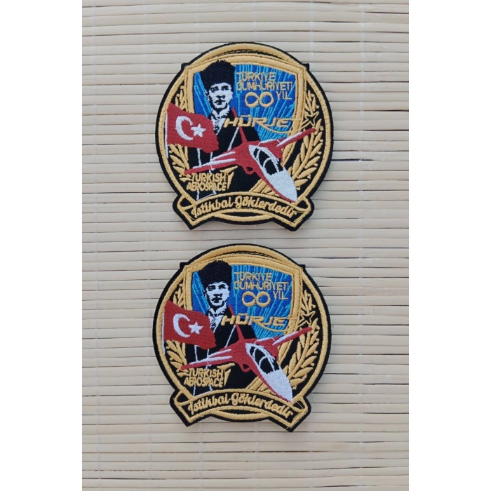 Hurjet istikbal Goklerdedir Turkish Aerospace Nakis islemeli arma pec patch