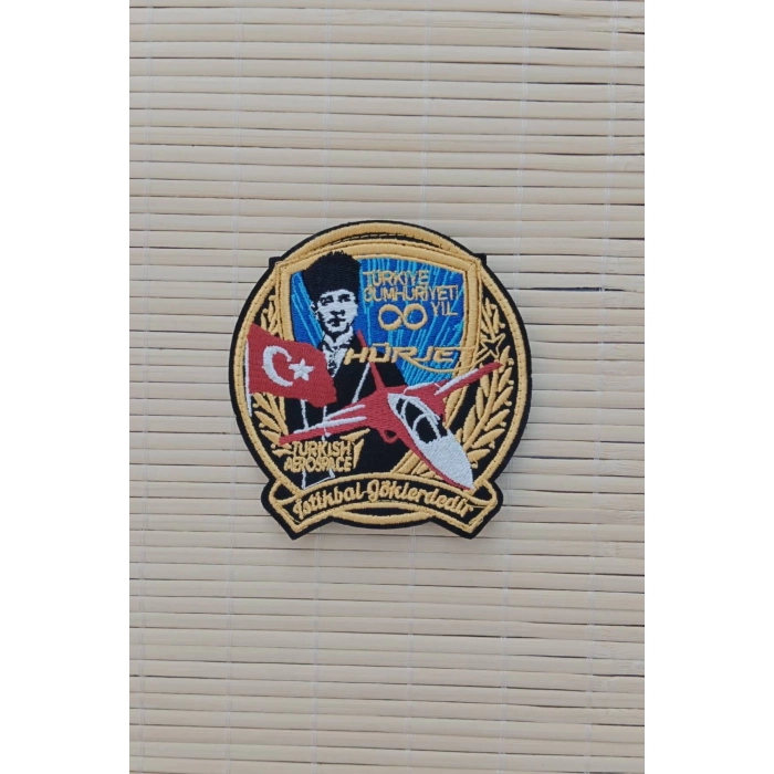 Hurjet istikbal Goklerdedir Turkish Aerospace Nakis islemeli arma pec patch