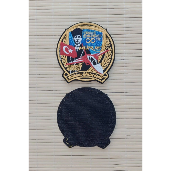 Hurjet istikbal Goklerdedir Turkish Aerospace Nakis islemeli arma pec patch