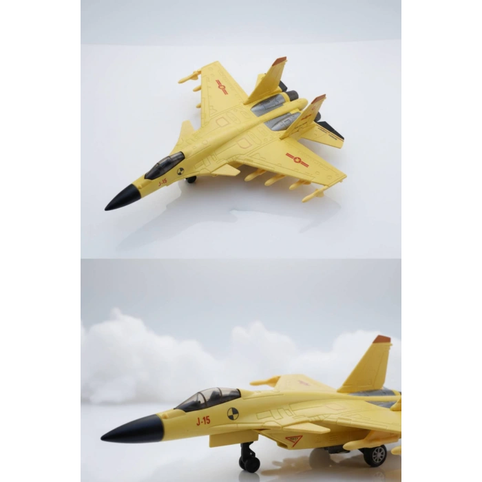 J 15 Flaying Shark Cek Birak Sari Renkli Askeri Savas Ucagi Modeli Maket Ucak