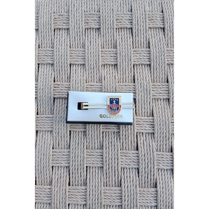 jandarma 1839 amblemli broveli paslanmaz celik mineli renk atmaz masali harici kravat ignesi